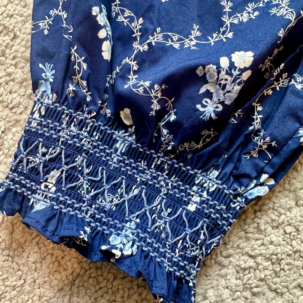 Like New Hill House Vivi Nap Dress in Navy Trellis Size Medium đź’™ - Picture 9 of 9
